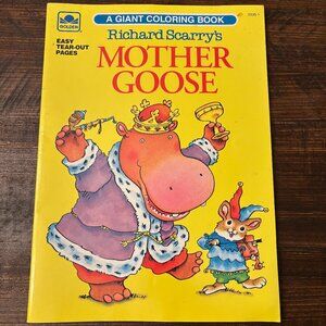 Vintage 1992 Golden Book Richard Scarry's Mother Goose Giant Coloring Book